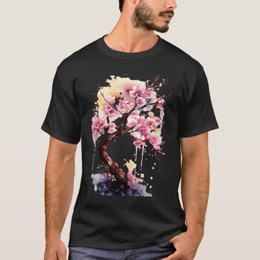 Kersenbloesem Japanse Kersenboom T-shirt (Voorkant)