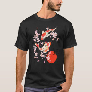 Kersenbloesem Japanse Koi Karper Vis Sakura Grafie T-shirt