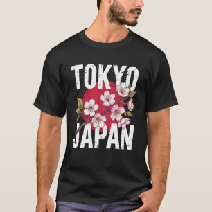 Kersenbloesem Japanse Vlag Kaart Japan Cultuur Tok T-shirt