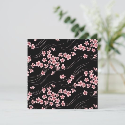 Kersenbloesem Kaart (Staand voorkant)