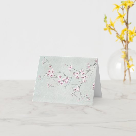  kersenbloesem Kaart (Gele Bloem)