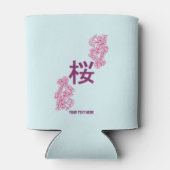 Kersenbloesem kanji Japans schrijven Blikjeskoeler (Achterkant)