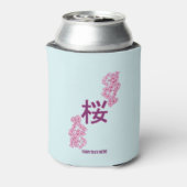 Kersenbloesem kanji Japans schrijven Blikjeskoeler (Blikje Achterkant)
