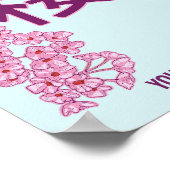 Kersenbloesem kanji Japans schrijven Poster (Hoek)