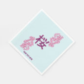 Kersenbloesem kanji Japans schrijven Servet (Hoek)