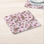 Kersenbloesem Kartonnen Onderzetters (Schuin)