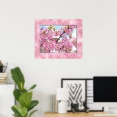 Kersenbloesem "Kawazu-Zakura" poster (Thuiskantoor)