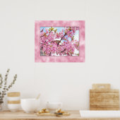 Kersenbloesem "Kawazu-Zakura" poster (Keuken)