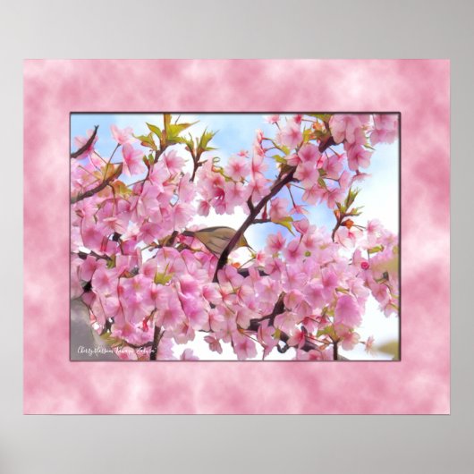 Kersenbloesem "Kawazu-Zakura" poster (Voorkant)