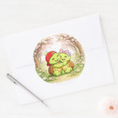 Kersenbloesem Knuffel Ronde Sticker (Envelop)