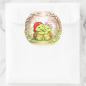 Kersenbloesem Knuffel Ronde Sticker (Tas)