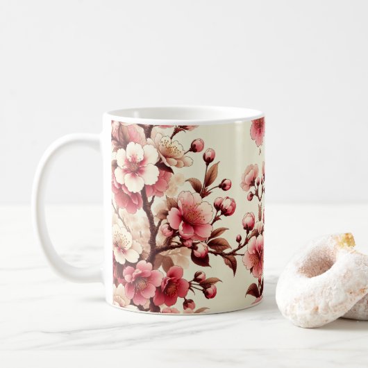 Kersenbloesem Koffiemok (Met donut)
