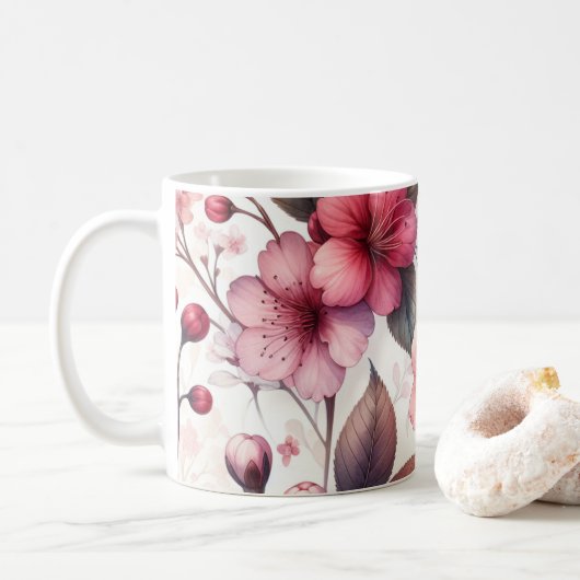 Kersenbloesem Koffiemok (Met donut)