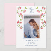 Kersenbloesem Koppel Foto Save the Date  Kaart (Voorkant / Achterkant)