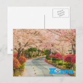 Kersenbloesem Koreaanse Lente Briefkaart (Voorkant / Achterkant)