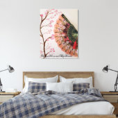 Kersenbloesem kunst canvas afdruk (Insitu (Slaapkamer))