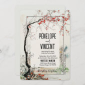 Kersenbloesem kunstboom kaart (Voorkant / Achterkant)