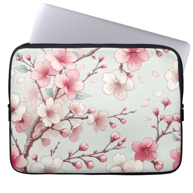 Kersenbloesem Laptop Sleeve (Voorkant)