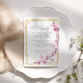 kersenbloesem lente bloem bruiloft info kaart