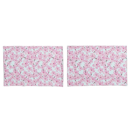 Kersenbloesem, lente roze sakura kussensloop (Voorkant-Set)