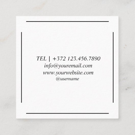 Kersenbloesem Lente Sakura Japans Vierkante Visitekaartje (Achterkant)