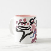 Kersenbloesem liefde tweekleurige koffiemok (Voorkant links)