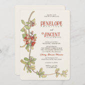  kersenbloesem Lijst bruiloft uitnodiging (Voorkant / Achterkant)