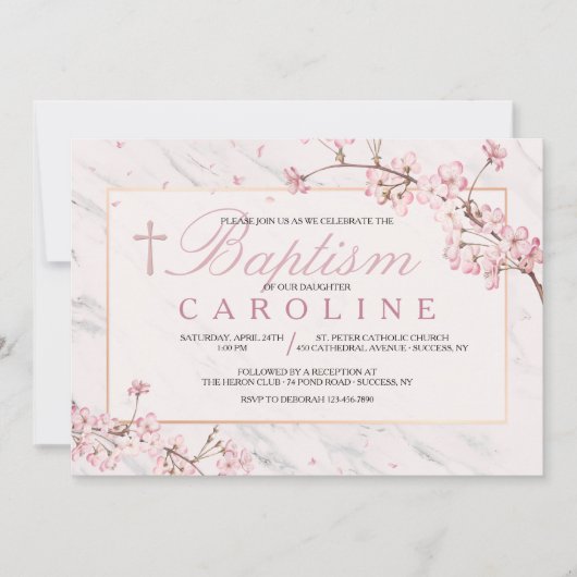 Kersenbloesem Lijst Religieus Kaart (Voorkant)