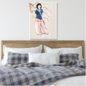 kersenbloesem meisje lichte versie canvas afdruk (Insitu (Slaapkamer))