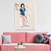 kersenbloesem meisje lichte versie canvas afdruk (Insitu (Woonkamer))