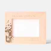 Kersenbloesem meneer en mevrouw trouwfoto gegraveerde lijstjes (Voorkant)