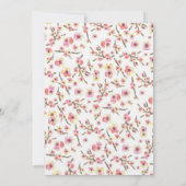 Kersenbloesem met vlinders bruiloft kaart (Achterkant)