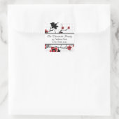 Kersenbloesem Moderne Adresetiketten Vierkante Sticker (Tas)