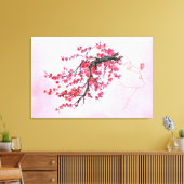 Kersenbloesem Moeder Canvasprint (Diverse Maten) Canvas Afdruk (Insitu (Woonkamer))