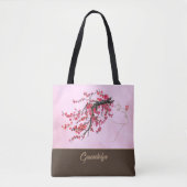 Kersenbloesem Moeder Gepersonaliseerde Boodschappe Tote Bag (Voorkant)