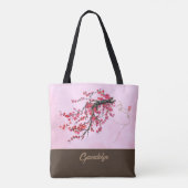 Kersenbloesem Moeder Gepersonaliseerde Boodschappe Tote Bag (Achterkant)