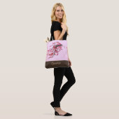 Kersenbloesem Moeder Gepersonaliseerde Boodschappe Tote Bag (Op model)