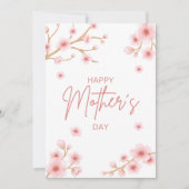 Kersenbloesem Moederdag Feestdagenkaart (Voorkant)