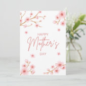 Kersenbloesem Moederdag Feestdagenkaart (Staand voorkant)