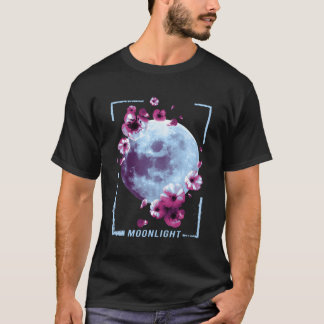 Kersenbloesem Moonlight Japans schilderij T-shirt