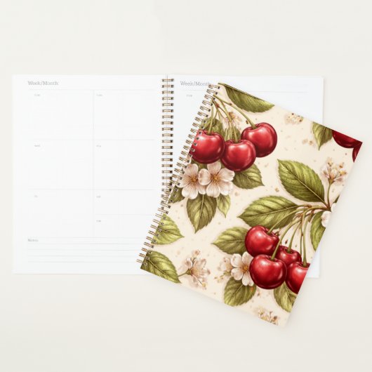 Kersenbloesem Motief Rode Kersen Planner (Display)