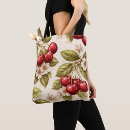 Kersenbloesem Motief Rode Kersen  Tote Bag