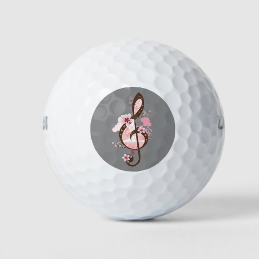 Kersenbloesem Muziek Golfballen (Voorkant)