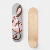 Kersenbloesem Muziek Persoonlijk Skateboard (Voorkant)