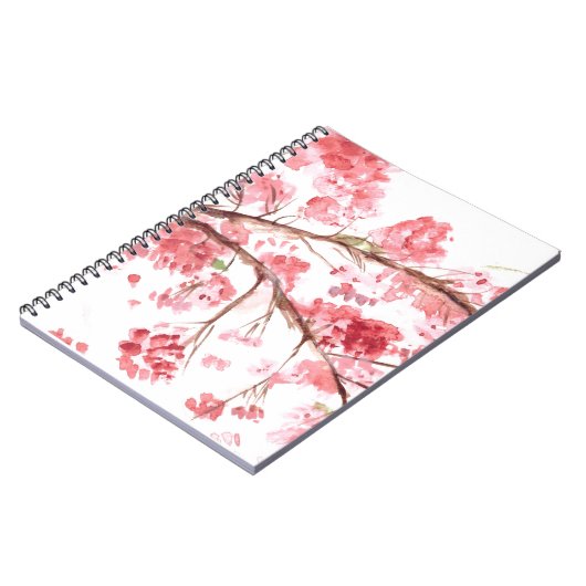 Kersenbloesem Natuur Sakura Floral Japans Notitieboek (Linkerzijde)