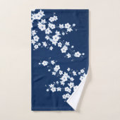 Kersenbloesem Navyblauw Bad Handdoek (Handdoek)