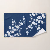 Kersenbloesem Navyblauw Bad Handdoek (Handdoek)