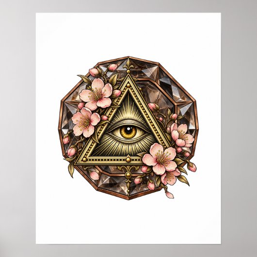 Kersenbloesem Oog Poster (Voorkant)