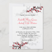 Kersenbloesem Oosterse bruiloft Kaart (Achterkant)