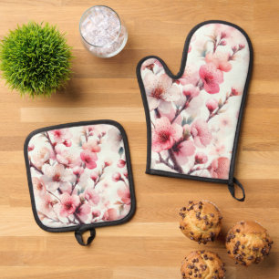 Kersenbloesem Ovenwant & Pannenlap Set